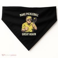 Funny Pickleball Lovers Graphics Pickle Ball Dad Grandad Gift USA-Made Doggie Bandana thumb 0