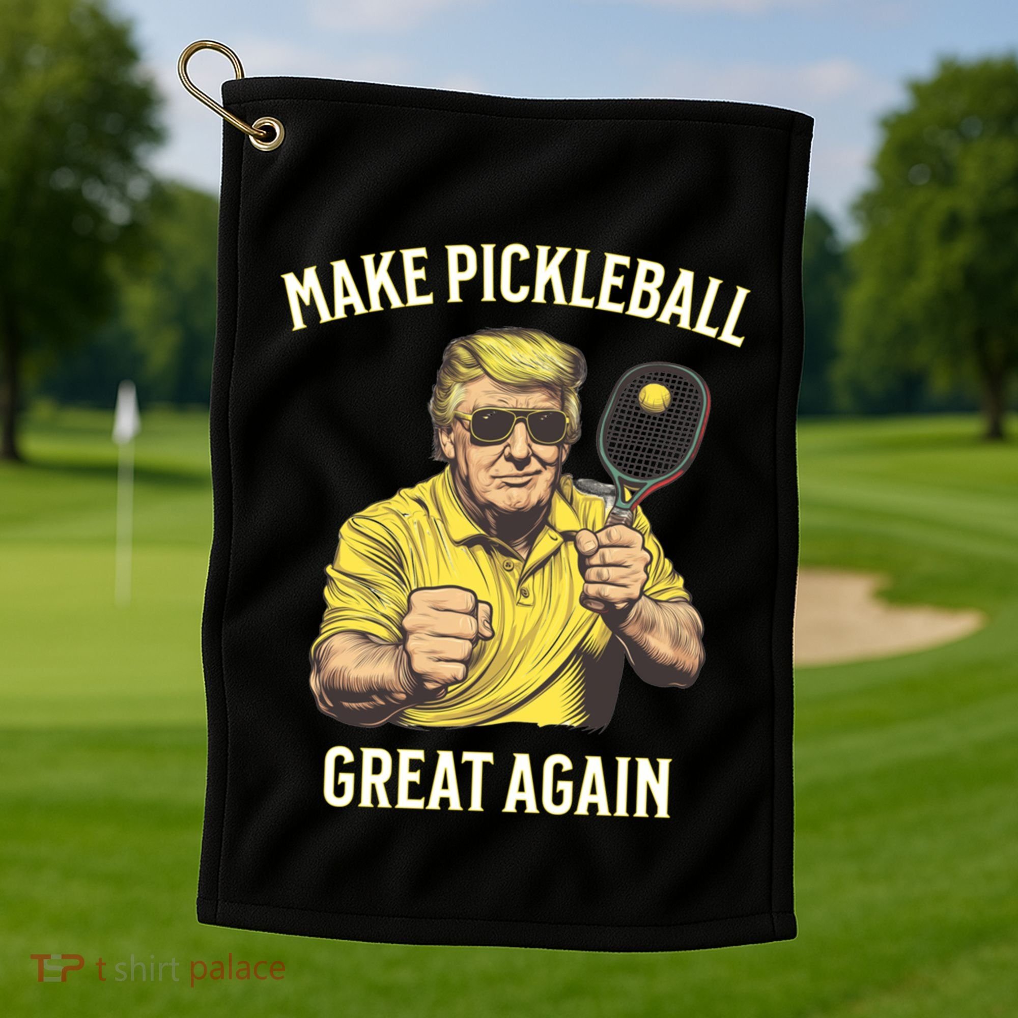 Funny Pickleball Lovers Graphics Pickle Ball Dad Grandad Gift Golf Towel