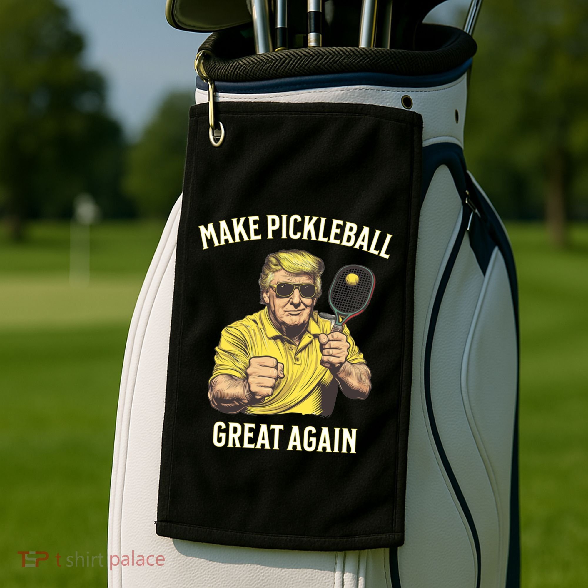 Funny Pickleball Lovers Graphics Pickle Ball Dad Grandad Gift Golf Towel