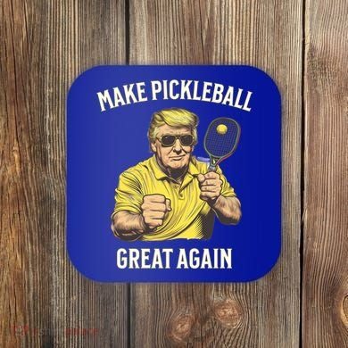 Funny Pickleball Lovers Graphics Pickle Ball Dad Grandad Gift Coaster