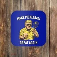 Funny Pickleball Lovers Graphics Pickle Ball Dad Grandad Gift Coaster thumb 0