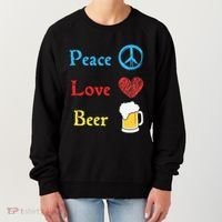 Funny Peace Love Beer Women's Sweatshirt thumb 0