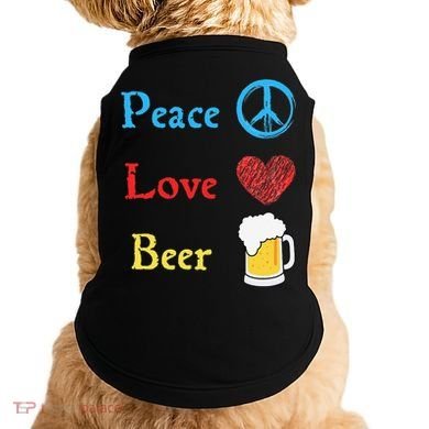 Funny Peace Love Beer Doggie Tank