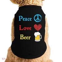 Funny Peace Love Beer Doggie Tank thumb 0