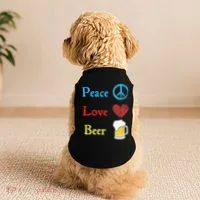 Funny Peace Love Beer Doggie Tank thumb 2