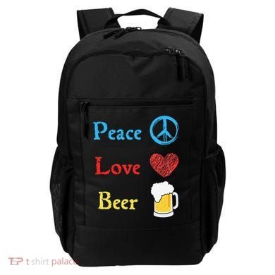 Funny Peace Love Beer Backpack