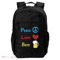 Funny Peace Love Beer Backpack thumb 0