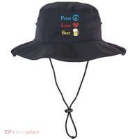 Funny Peace Love Beer Bucket Hat thumb 0