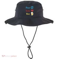 Funny Peace Love Beer Bucket Hat thumb 0