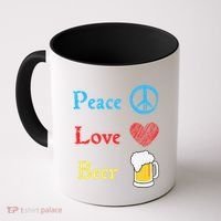 Funny Peace Love Beer Coffee Mug thumb 0