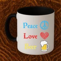 Funny Peace Love Beer Coffee Mug thumb 2