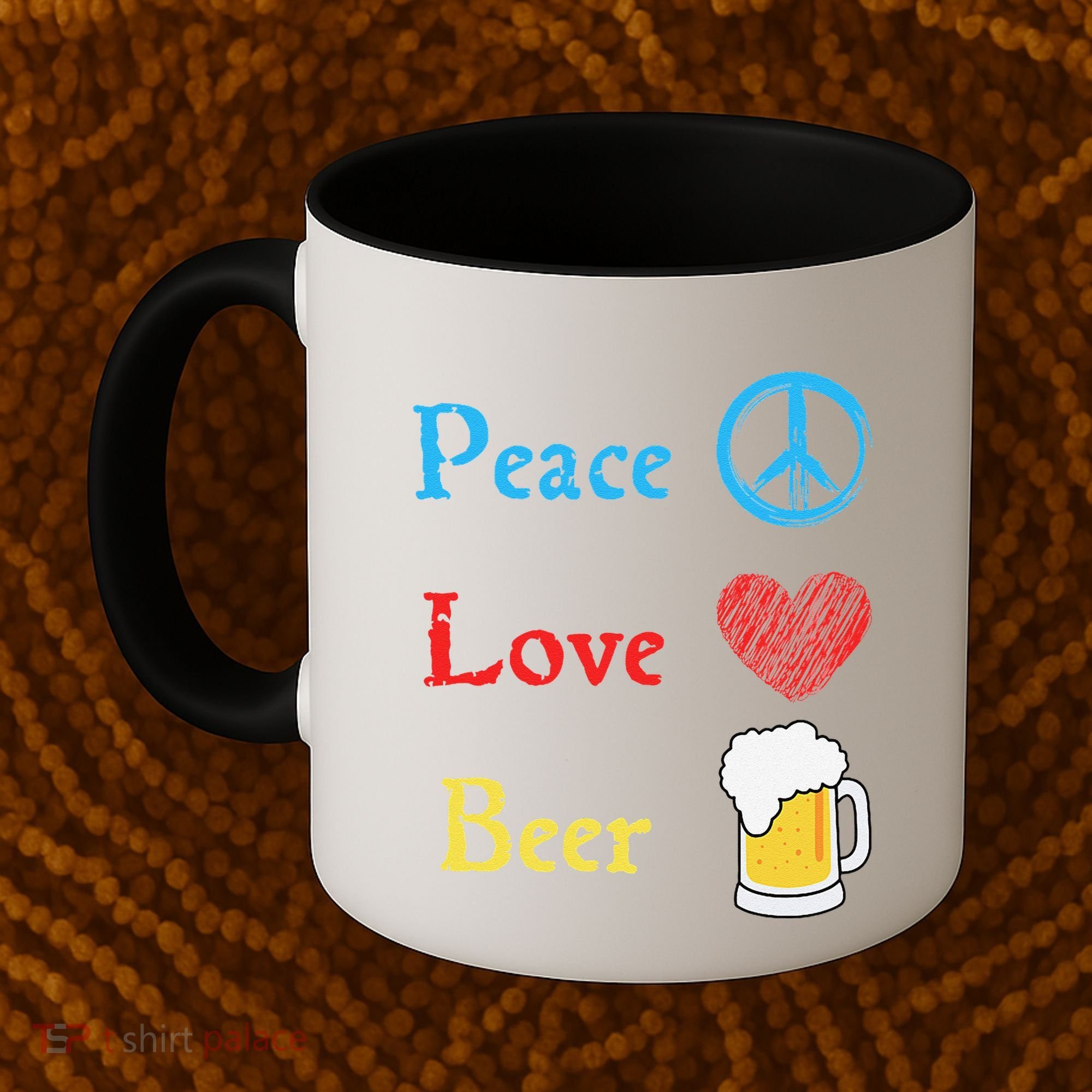 Funny Peace Love Beer Coffee Mug