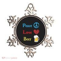 Funny Peace Love Beer Ornament thumb 0