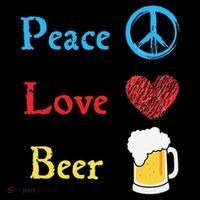 Funny Peace Love Beer Ornament thumb 1