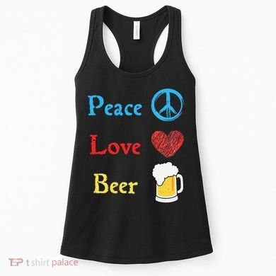 Funny Peace Love Beer Women's Tank Top