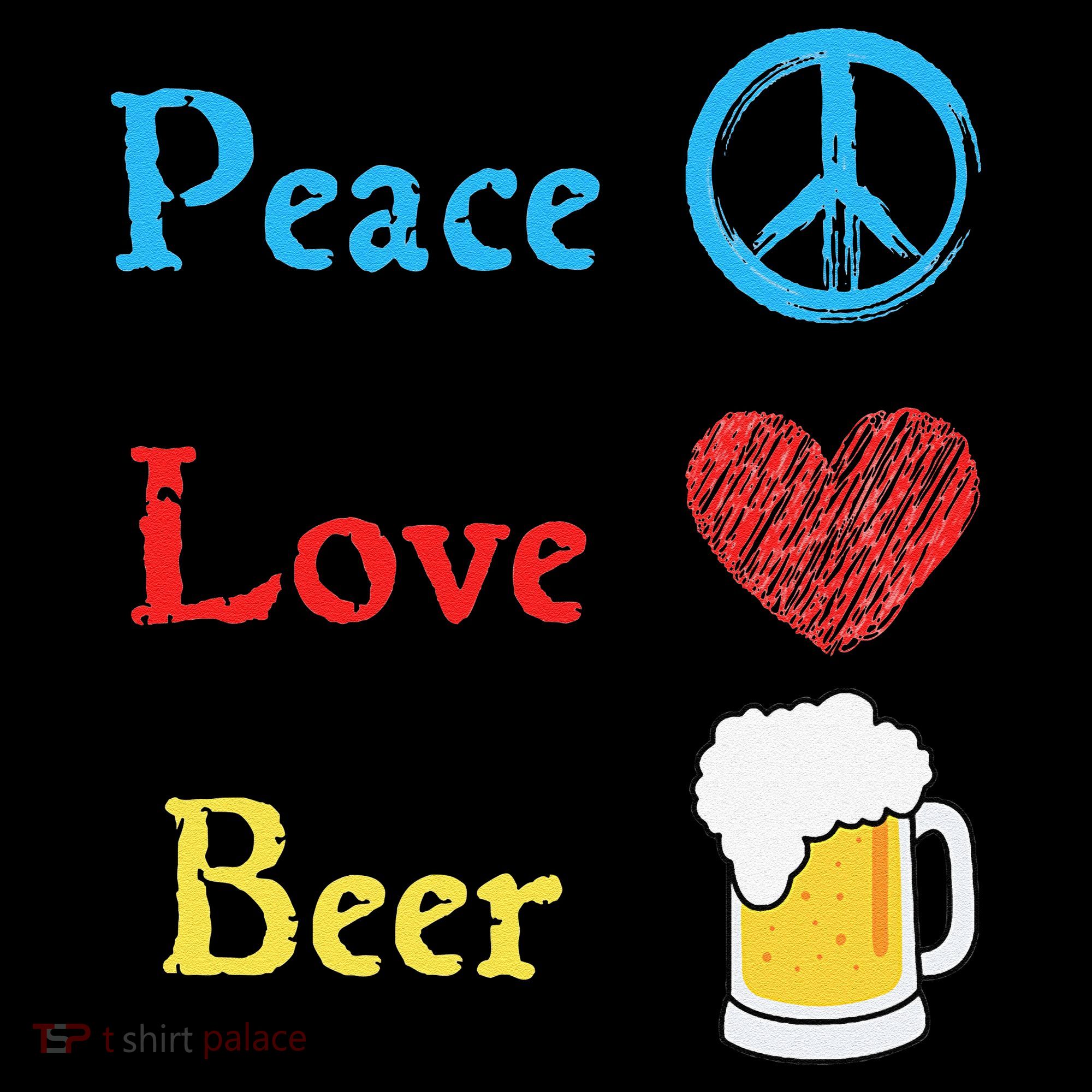 Funny Peace Love Beer Baby Bodysuit