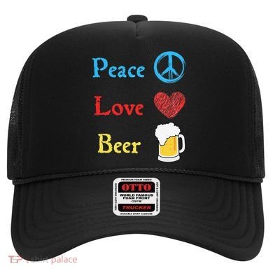 Funny Peace Love Beer Hat