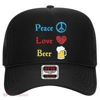 Funny Peace Love Beer Hat thumb 0