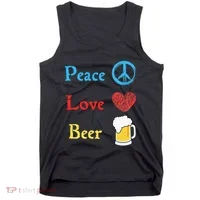 Funny Peace Love Beer Tank Top thumb 0