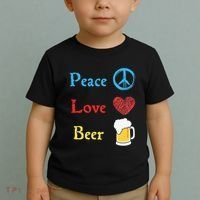 Funny Peace Love Beer Toddler T-Shirt thumb 2