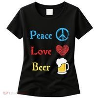 Funny Peace Love Beer Women's T-Shirt thumb 0