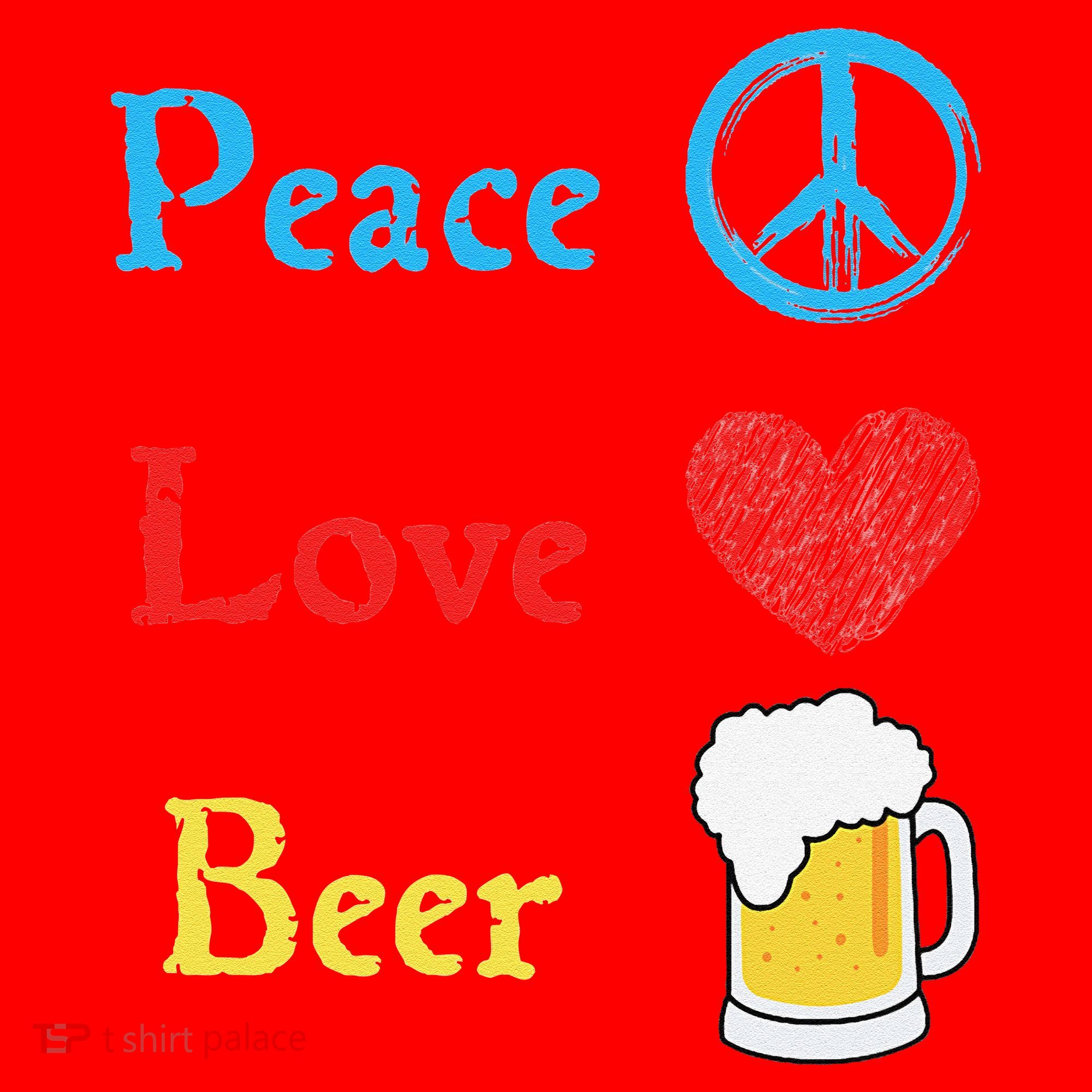 Funny Peace Love Beer Santa Hat
