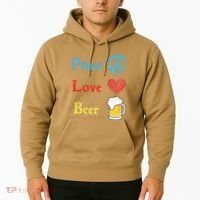 Funny Peace Love Beer Hoodie thumb 2