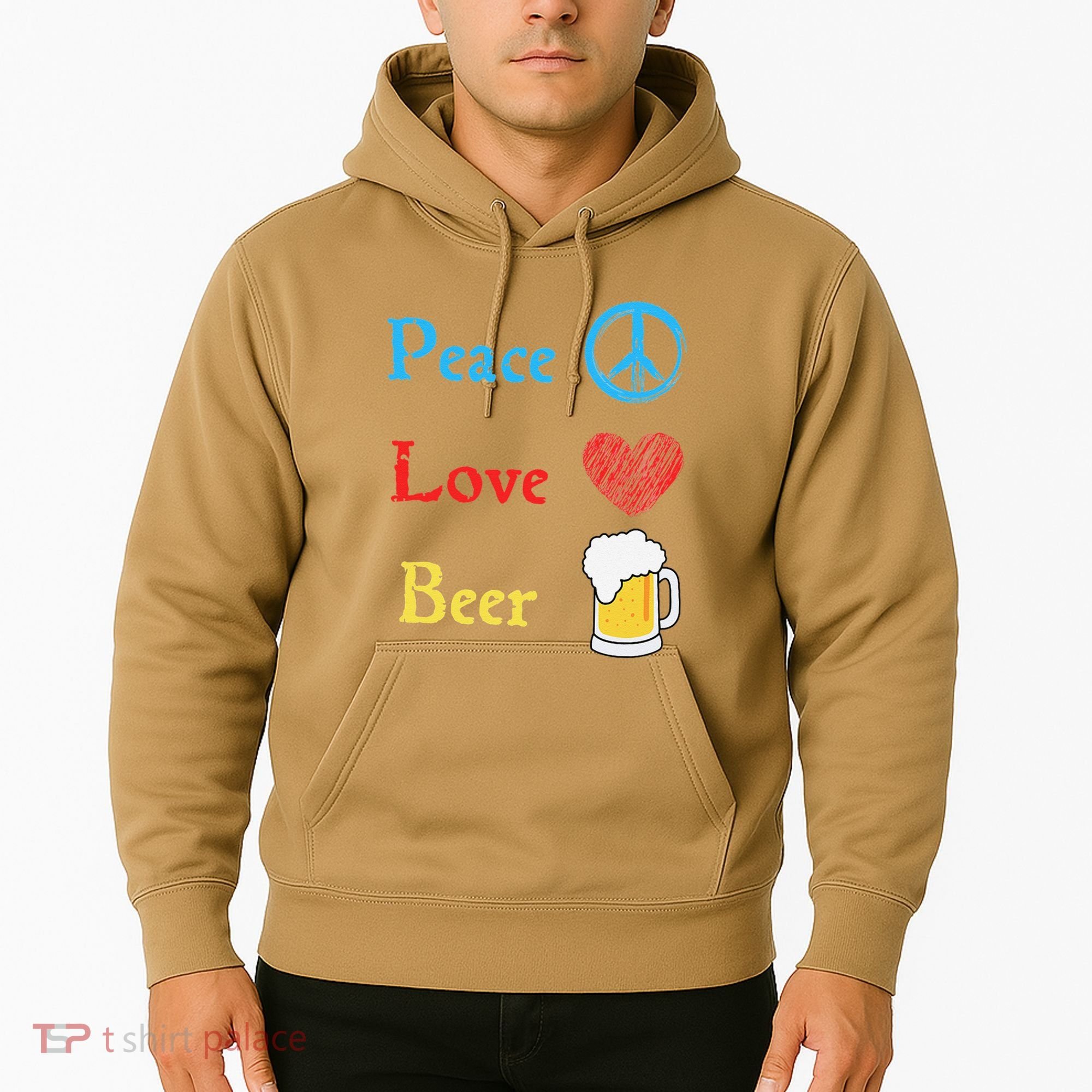Funny Peace Love Beer Hoodie