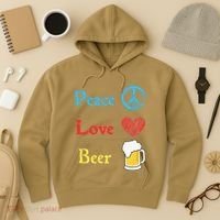 Funny Peace Love Beer Hoodie thumb 3