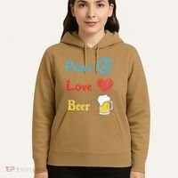 Funny Peace Love Beer Hoodie thumb 5
