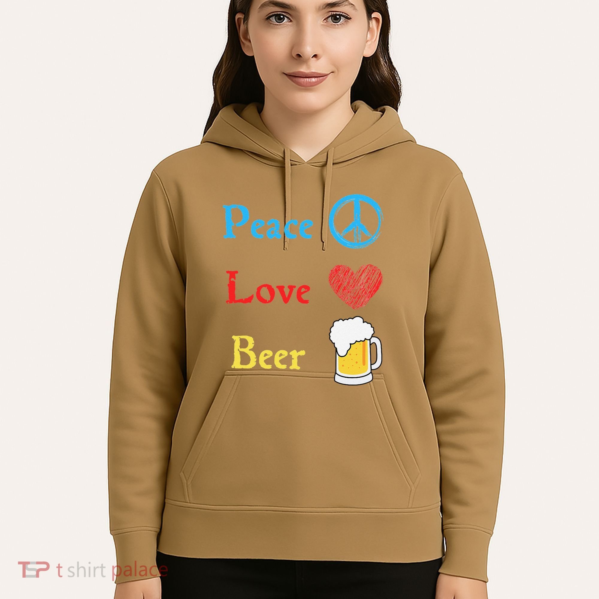 Funny Peace Love Beer Hoodie