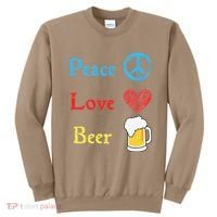 Funny Peace Love Beer Sweatshirt thumb 0