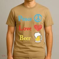 Funny Peace Love Beer T-Shirt thumb 3