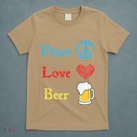 Funny Peace Love Beer T-Shirt thumb 5