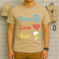 Funny Peace Love Beer T-Shirt thumb 6