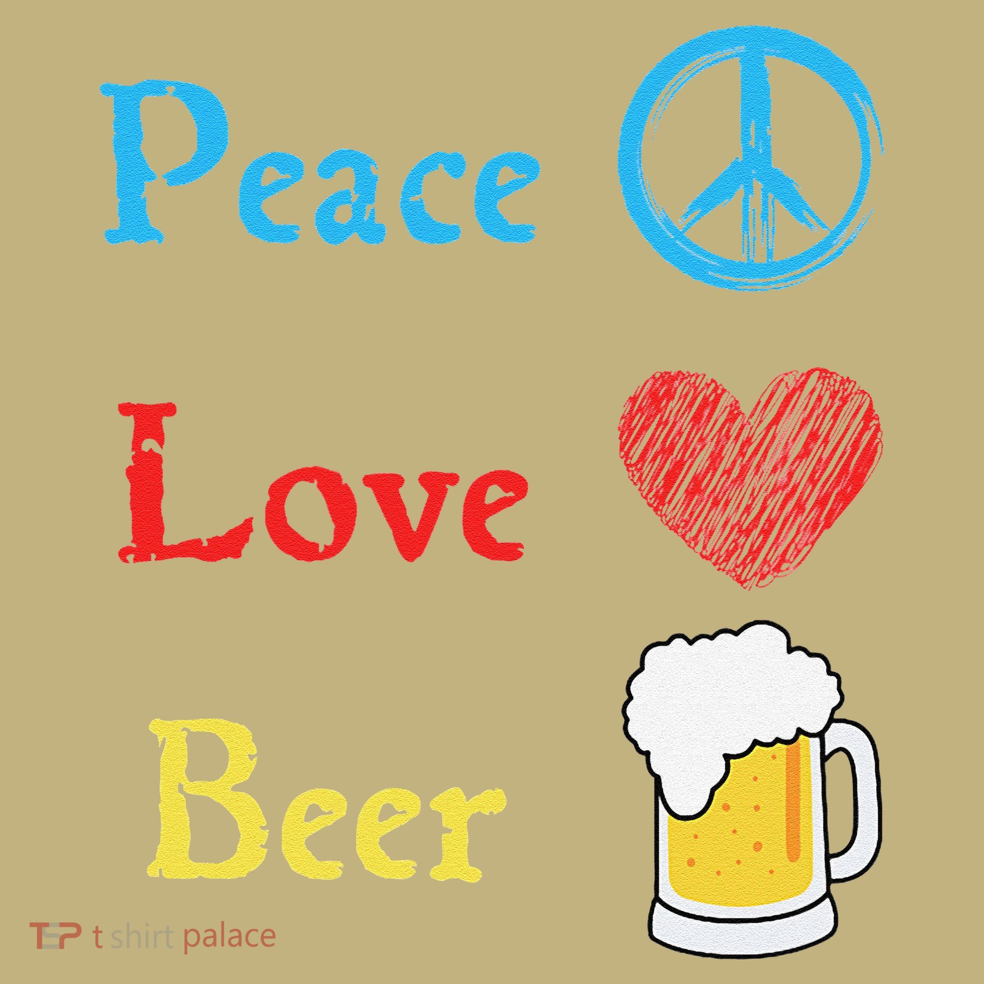Funny Peace Love Beer Polo