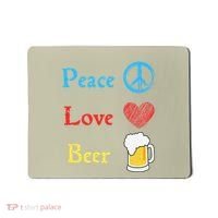 Funny Peace Love Beer Mousepad thumb 0