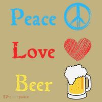 Funny Peace Love Beer Mousepad thumb 1