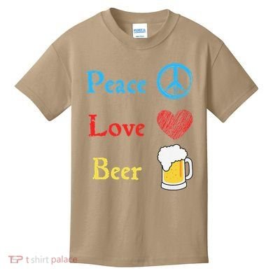 Funny Peace Love Beer Kids T-Shirt