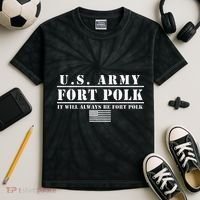 Fort Polk Louisiana Tigerland It Will Always Be Ft. Polk Kids Tie-Dye T-Shirt thumb 2