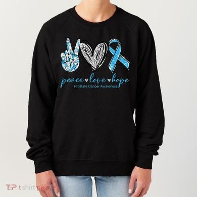 Funny Peace Love Prostate Cancer Awareness Gift Women's Sweatshirt