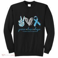 Funny Peace Love Prostate Cancer Awareness Gift Sweatshirt thumb 0