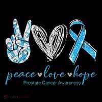 Funny Peace Love Prostate Cancer Awareness Gift Sweatshirt thumb 3