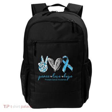 Funny Peace Love Prostate Cancer Awareness Gift Backpack