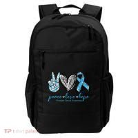 Funny Peace Love Prostate Cancer Awareness Gift Backpack thumb 0