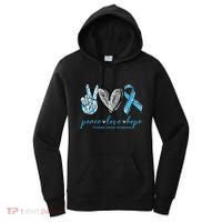 Funny Peace Love Prostate Cancer Awareness Gift Women's Hoodie thumb 0