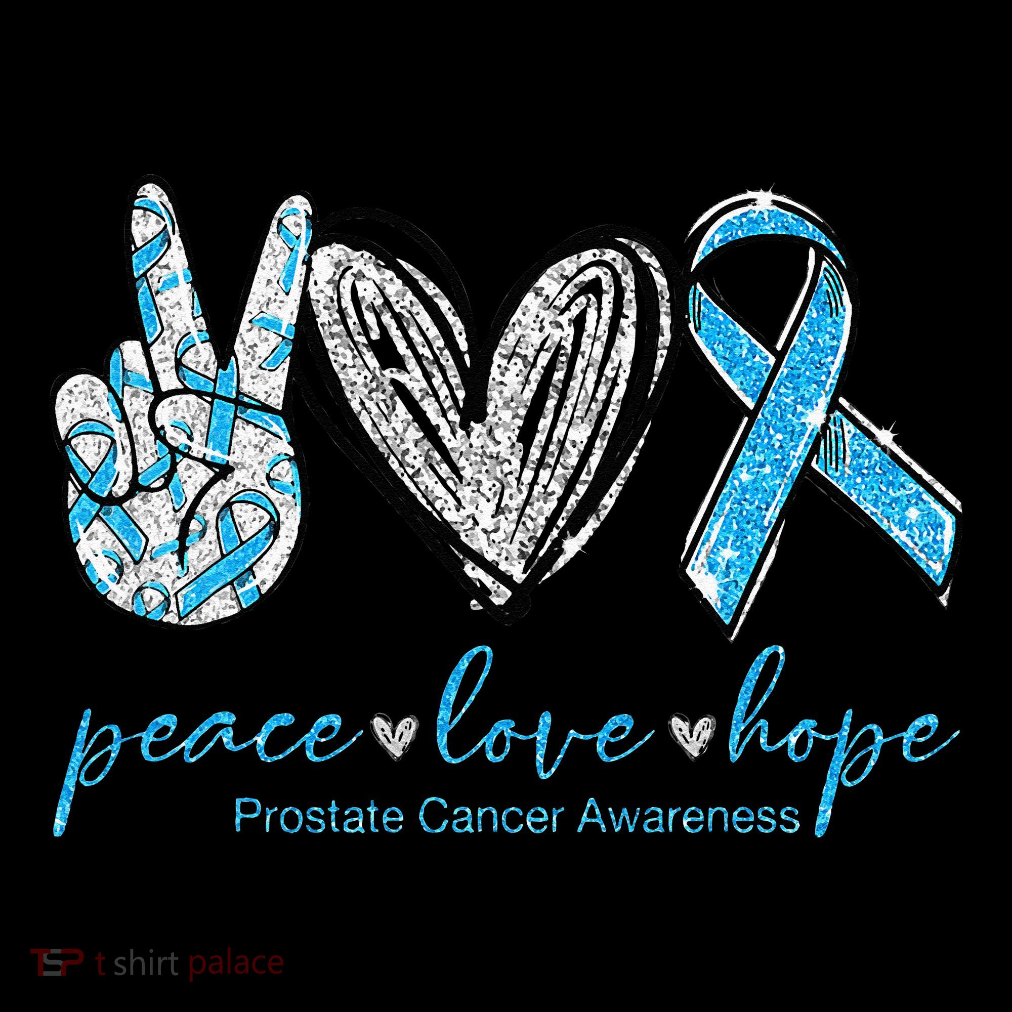 Funny Peace Love Prostate Cancer Awareness Gift Women's Hoodie