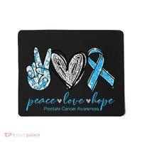 Funny Peace Love Prostate Cancer Awareness Gift Mousepad thumb 0