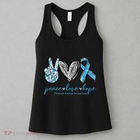 Funny Peace Love Prostate Cancer Awareness Gift Women's Tank Top thumb 3