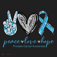 Funny Peace Love Prostate Cancer Awareness Gift Hat thumb 2